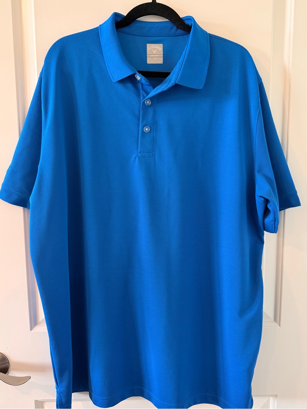 Callaway Opti-Dri Men’s XXL Blue Textured Golf Polo Shirt